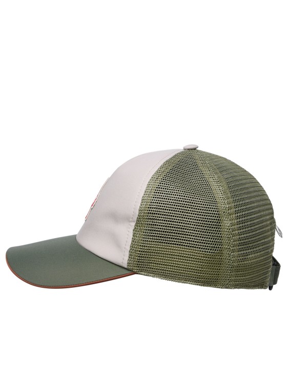 Shop Moncler Green Nylon Hat In Grey