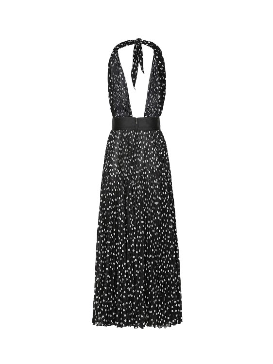 Shop Dolce & Gabbana Polka-dots Silk Dress In Black