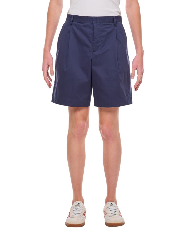 Shop Apc Crew Cotton Shorts In Blue