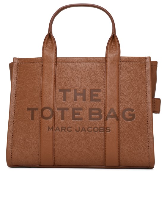 MARC JACOBS (THE) BROWN LEATHER SMALL THE TOTE BAG