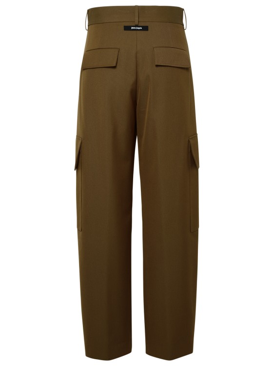 Shop Palm Angels Cargo Suit Trousers In Brown