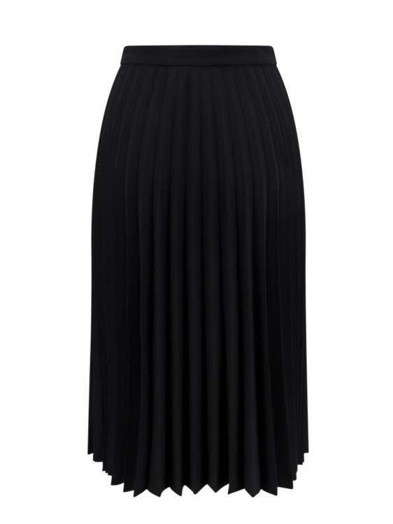 Shop Givenchy Wool Blend Pleated Skirt In Black