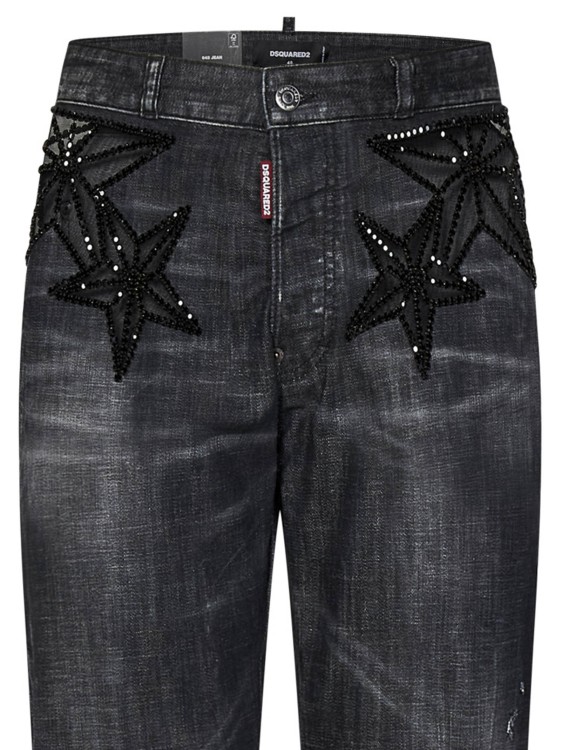 Shop Dsquared2 Black Stretch Cotton Denim 642 Jeans