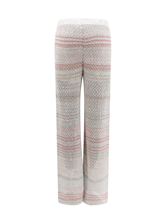 Shop Missoni Multicolor Knitted Trouser With Sequins In Grey