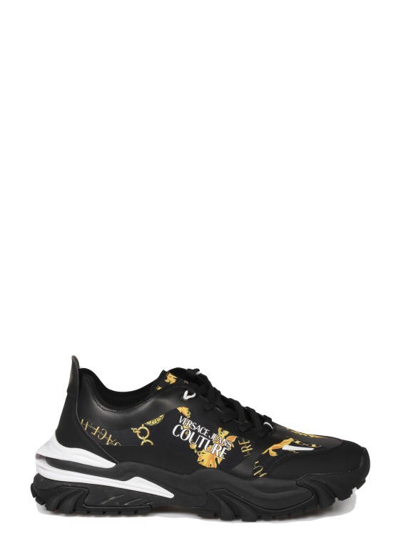 Shop Versace Jeans Couture Trail Treck Chain Couture Sneakers In Black