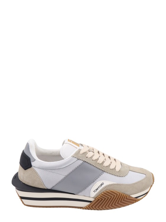 Shop Tom Ford Nylon And Suede Sneakers In Grey