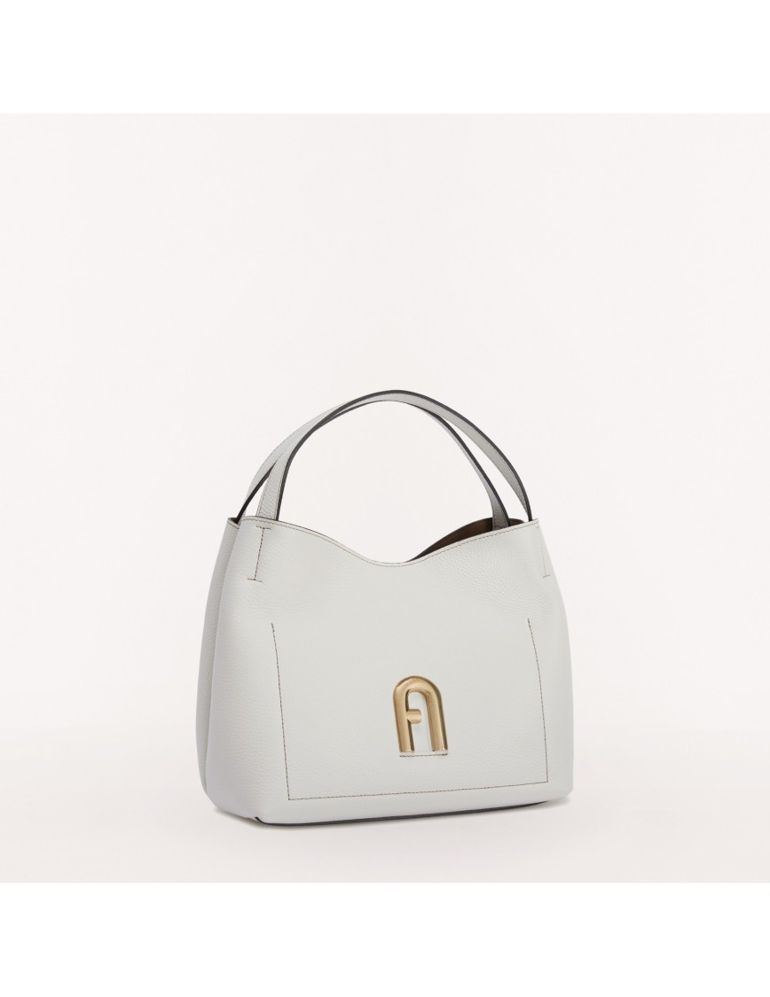 Shop Furla Primula S Hobo In Leather Color White