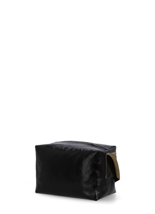 Shop Uma Wang Square Shoulder Bag In Leather In Black