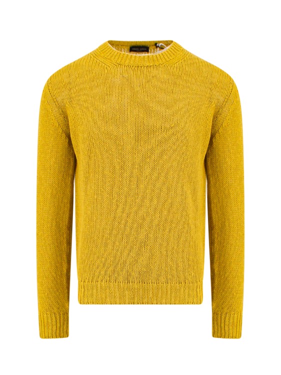 Shop Roberto Collina Cotton And Linen Sweater In Gold