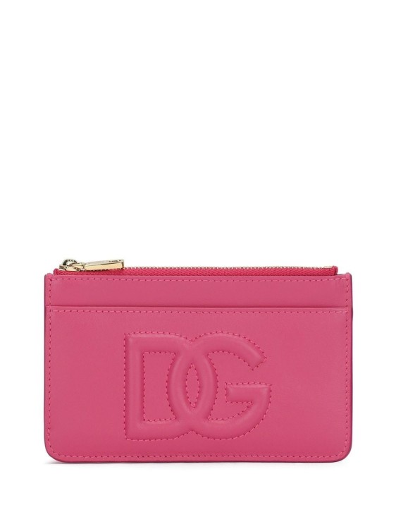 Shop Dolce & Gabbana Dg Logo Zip Purse In Pink