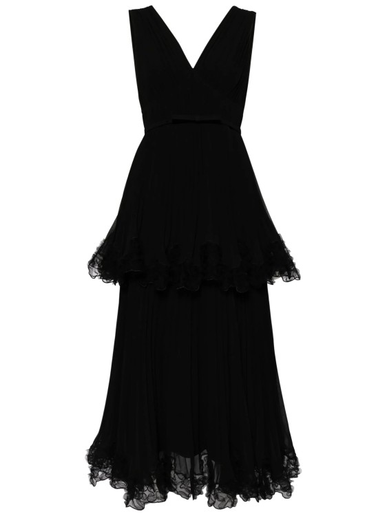 Self-portrait Black Midi Dress