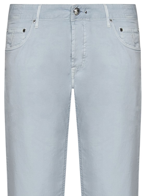 Shop Handpicked Slim Fit Orvieto Trousers In Light Blue