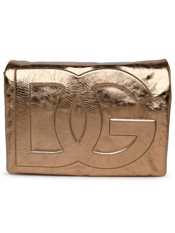 Dolce & Gabbana Logo Shoulder Strap In Gold
