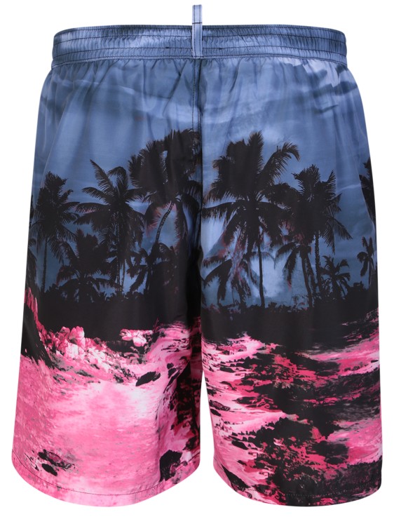 Shop Dsquared2 D2 Sunset Swimming Shorts In Multicolor