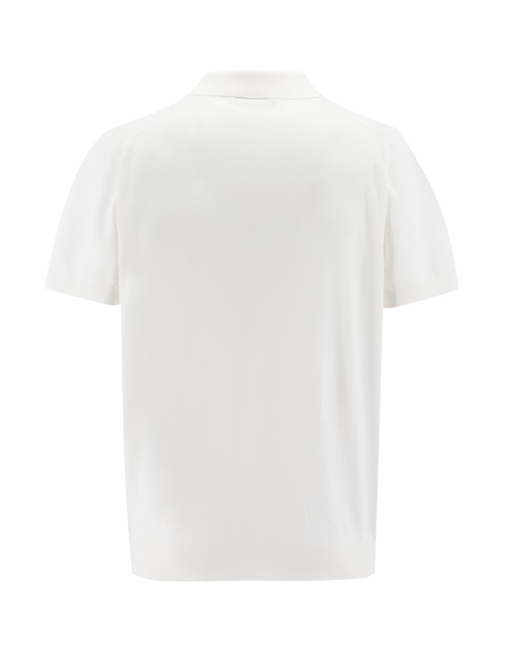 Shop Mauro Ottaviani Classic White Cotton Polo Shirt