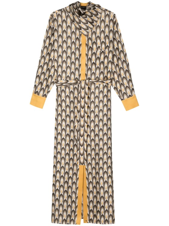 Shop Lorena Antoniazzi Multicolored Geometric-pattern Maxi Dress