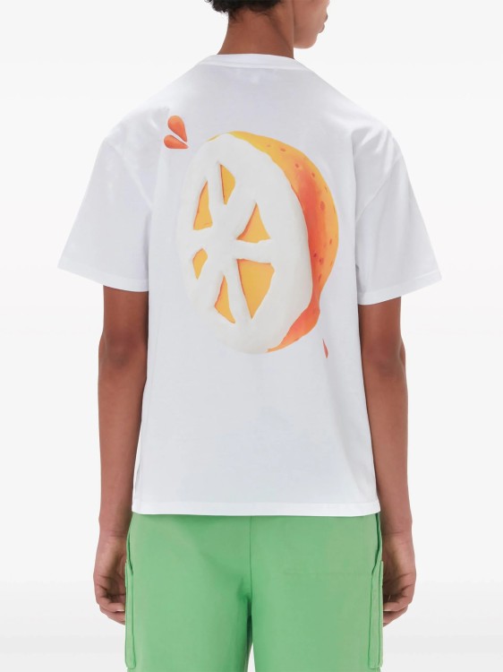 Shop Jw Anderson Orange-print T-shirt White