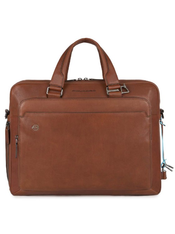 Piquadro Leather Brown Workbook Briefcase
