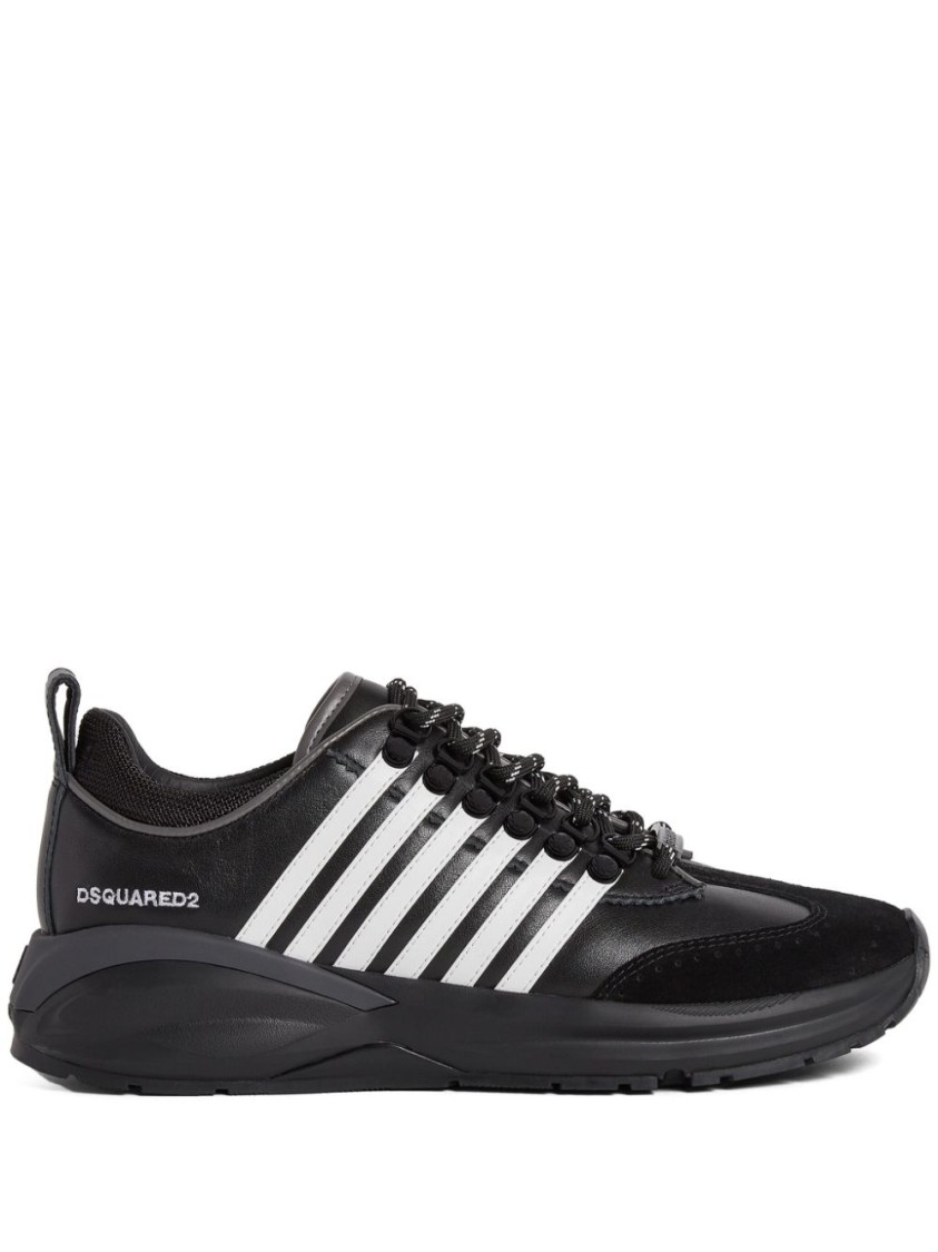 Dsquared2 Lace-up Low-cut Sneakers In Black