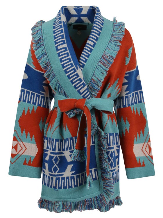 Shop Alanui Cardi-coat In Pura Lana In Blue