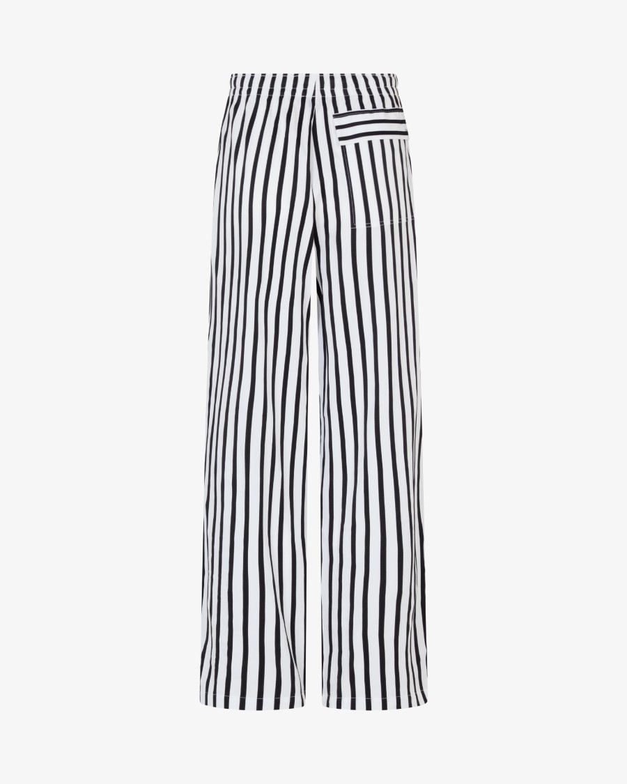 Shop Serena Bute Striped Summer Jogger - White/black