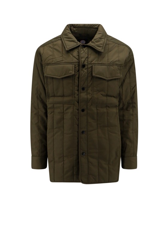 Shop Canada Goose Padded And Quilted Nylon Jacket In Green