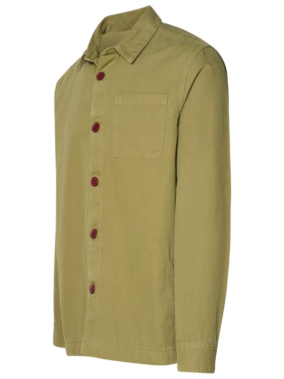 Shop Barbour Green Cotton Shirt
