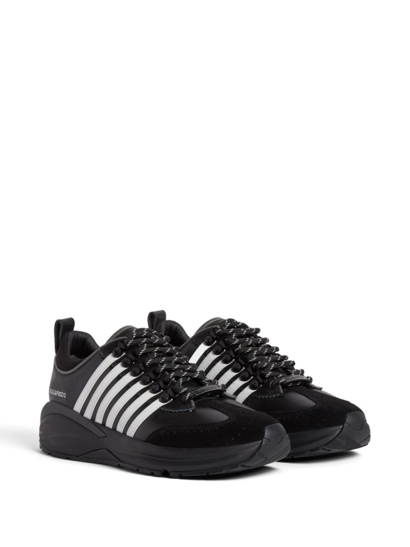 Dsquared2 Lace-up Low-cut Sneakers In Black