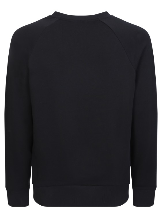Shop Balmain Round Neck Sweatshirt In Black