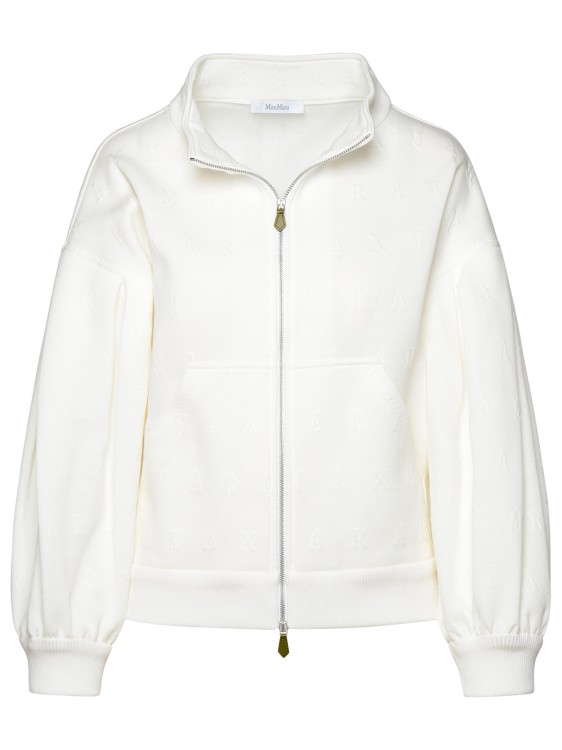 Shop Max Mara Gastone' Crop Jacket In White Cotton Blend