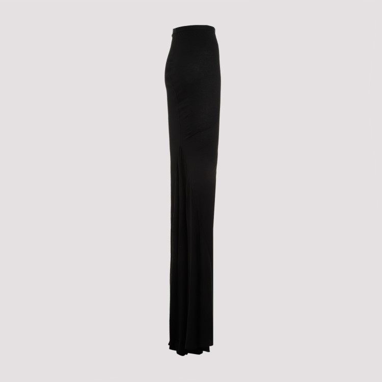 Shop Rick Owens Black Pillar Long Skirt