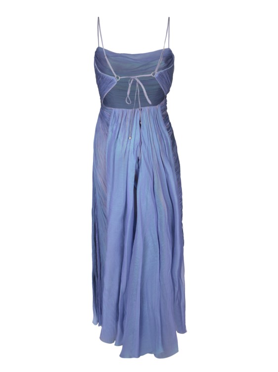 Shop Maria Lucia Hohan Mousse Silk Dress In Blue