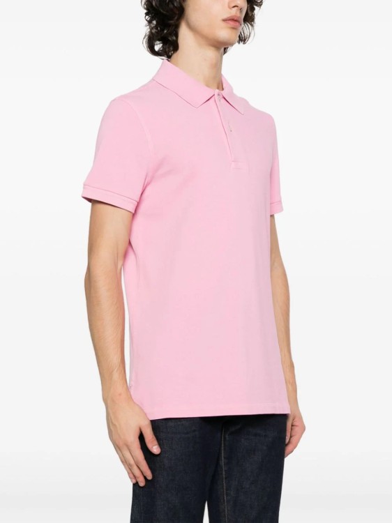 Shop Tom Ford Pink Tennis Piquet Polo Shirt