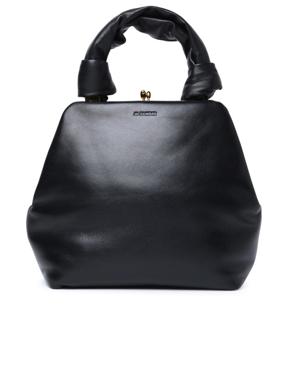 Jil Sander Goji Square' Small Black Leather Bag