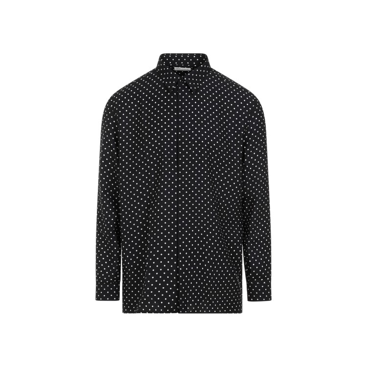 Shop Saint Laurent Black Silk Shirt