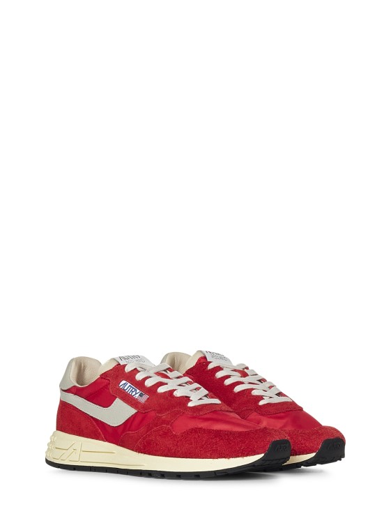 Autry Reelwind Low Nylon And Suede Sneakers In Red