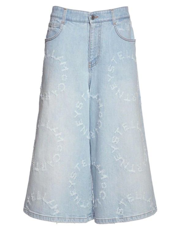 Shop Stella Mccartney Cropped Denim Jeans In Blue