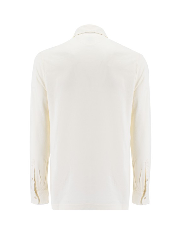 Shop Ballantyne White Cotton Polo Shirt