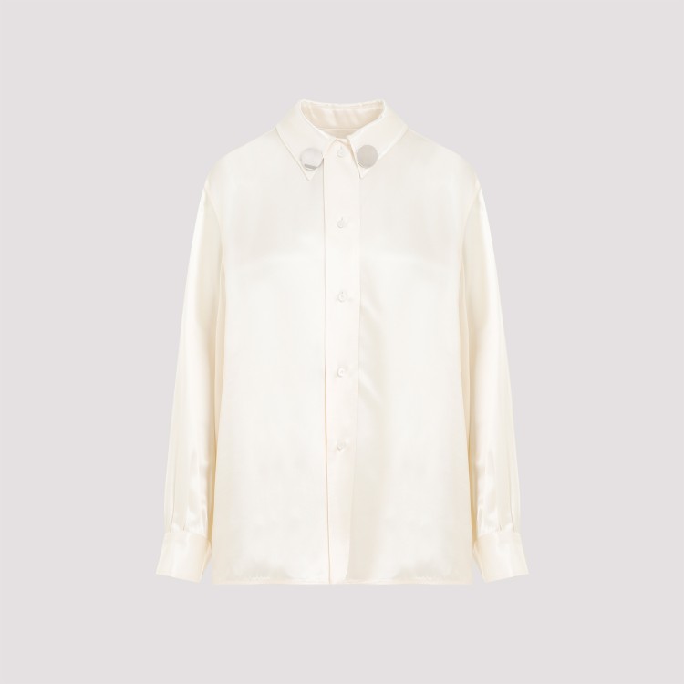 Shop Jil Sander Beige Viscose Shirt In White
