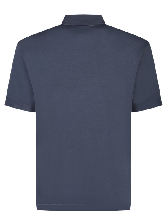 Shop Herno Cotton Polo Shirt In Blue