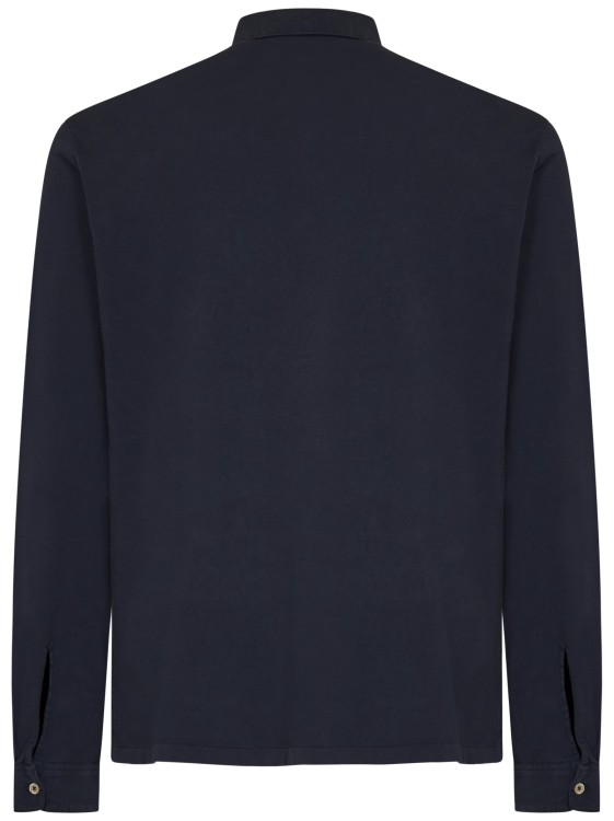Shop Boglioli Long-sleeved Polo Shirt In Blue