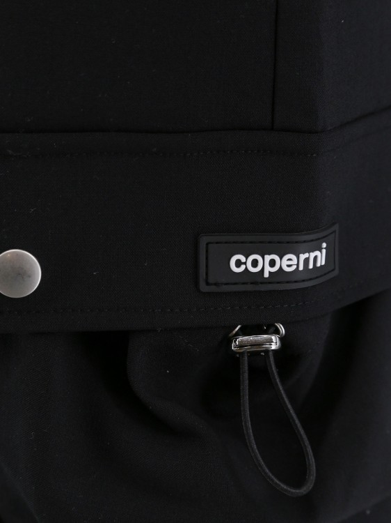 Shop Coperni Cargo Wool Blend Skirt In Black