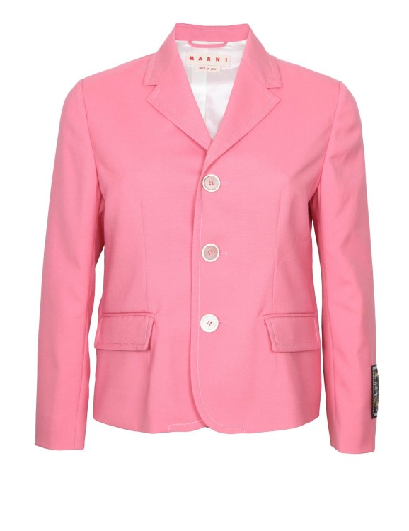 Marni Tailored Virgin Wool Jacket In Pink