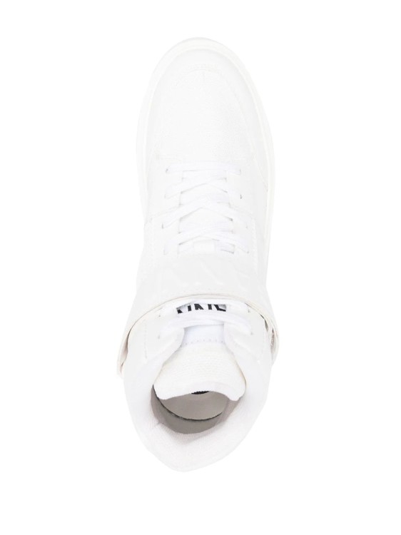 Ganni Touch-strap High-top Sneakers In White