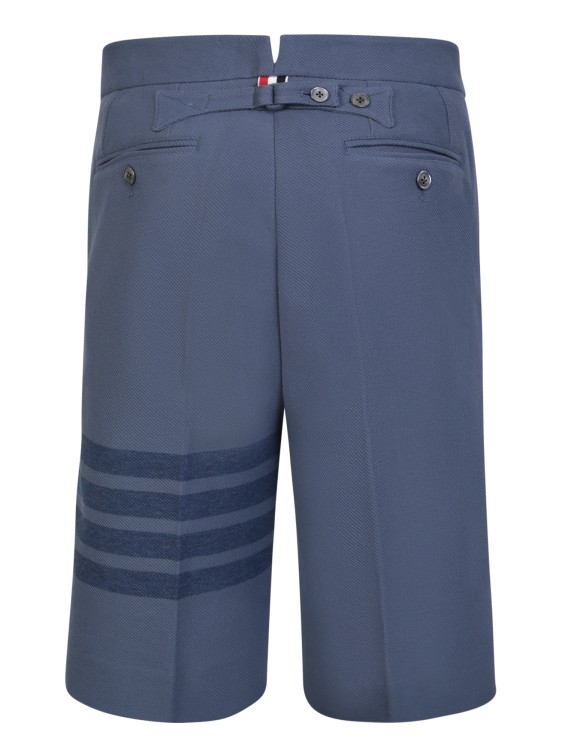 Shop Thom Browne High-waisted Bermuda Shorts In Blue