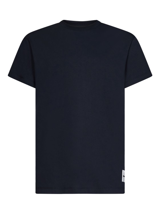 Jil Sander Dark Blue Organic Cotton T-shirt In Black