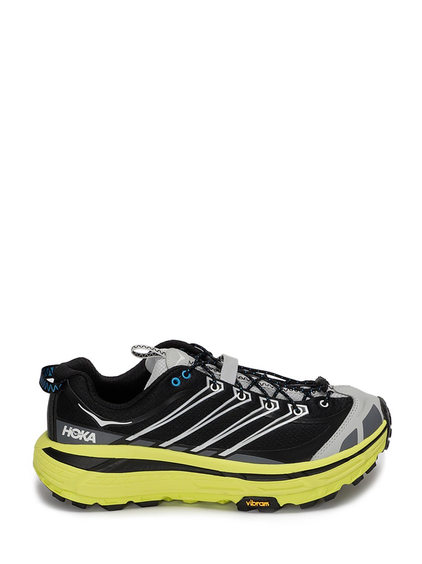 Shop Hoka Fabric Sneakers With Toggle Closure In Black