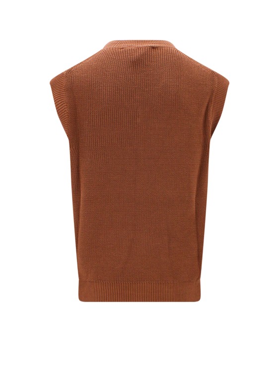 Shop Amaranto Brown Cotton Vest