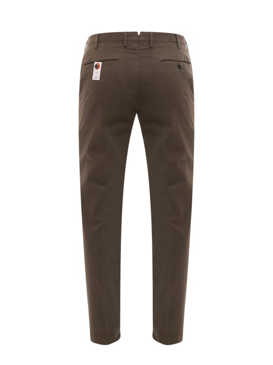 Shop Pt Torino Cotton Trouser In Brown