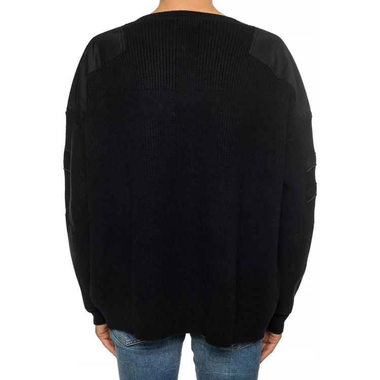 Shop Amiri Black Wool Sweater